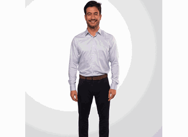 CAMISA MASCULINA CASUAL PADRÃO FIBRA BAMBU REGULAR AZUL