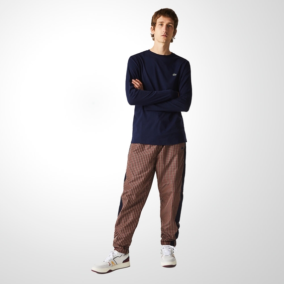 CAMISETA MASCULINA BÁSICA MANGA LONGA MARINHO LACOSTE