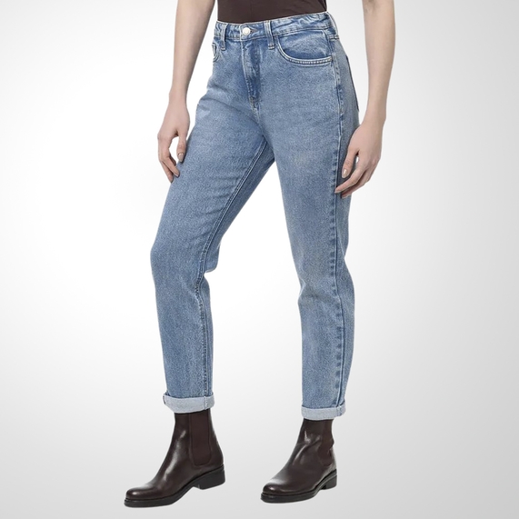 CALÇA JEANS FEMININA MOM 5 POCKETS AZUL CLARO CALVIN KLEIN JEANS
