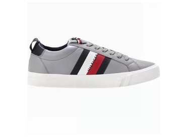 TÊNIS MASCULINO DINO 9A COURO CINZA TOMMY HILFIGER