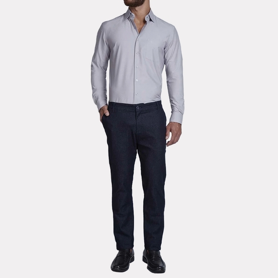 CAMISA CASUAL ML CINZA 02 55225