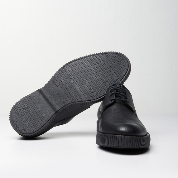 SAPATO MASCULINO CASUAL COURO PRETO PADRÃO
