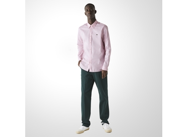 CAMISA MASCULINA COTTON GABARDINE ROSA LACOSTE