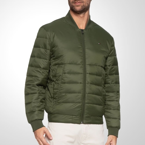 JAQUETA MASCULINA BOMBER PACKABLE RECYCLED VERDE TOMMY HILFIGER