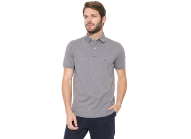 POLO BASICA REGULAR M/C CINZA 48973