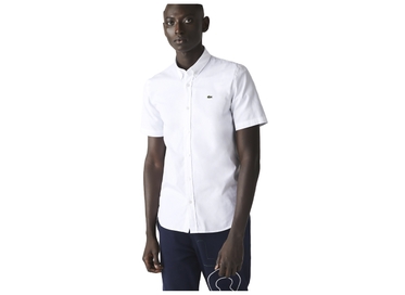 CAMISA MASCULINA MANGA CURTA SLIM FIT BRANCA LACOSTE