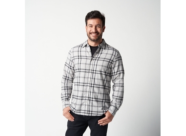 CAMISA MASCULINA MANGA LONGA FLANELA XADREZ PADRÃO