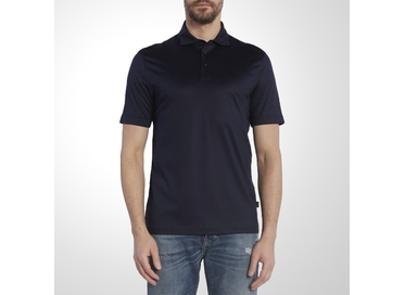 POLO MASCULINA PRESS 53 REGULAR FIT MACERIZADO MARINHO BOSS