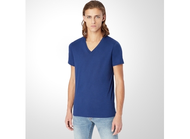 CAMISETA ARMANI EXCHANGE MASCULINA DECOTE V AZUL