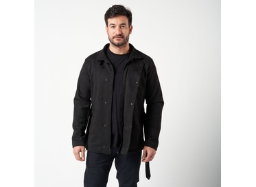 JAQUETA MASCULINA SUEDE PRETA PADRÃO