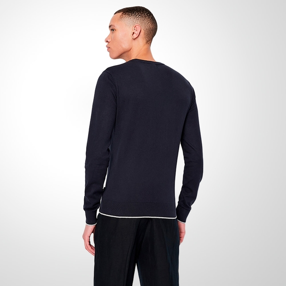 SUÉTER MASCULINO EM FIO MACIO MARINHO ARMANI EXCHANGE