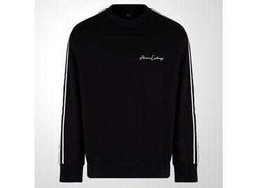 MOLETOM MASCULINO COM ESCRITA DO LOGO BORDADO PRETO ARMANI EXCHANGE