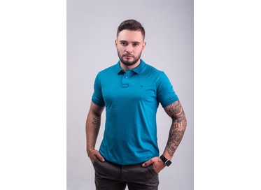 POLO FIO PIMA MC TURQUESA 54603