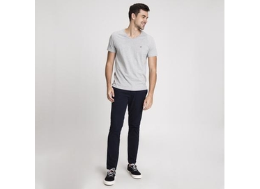 CAMISETA BASICA DEC V M/C CINZA 54326