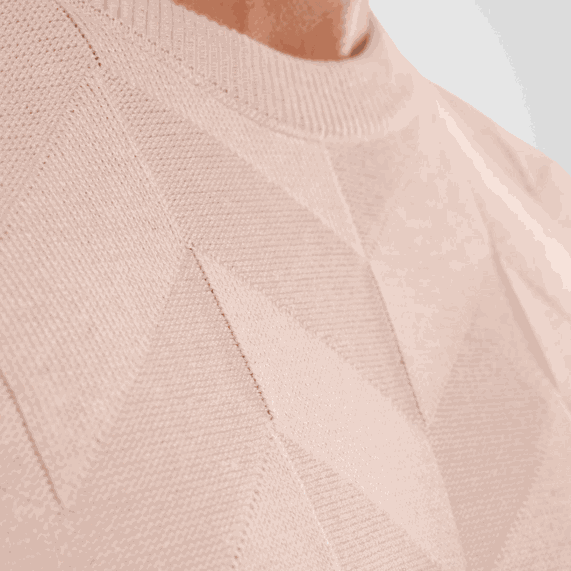 TRICOT MASCULINO PADRÃO TEXTURIZADO BEGE