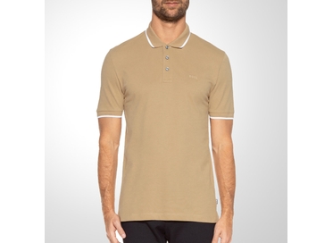 POLO MASCULINA PARLAY BEGE BOSS