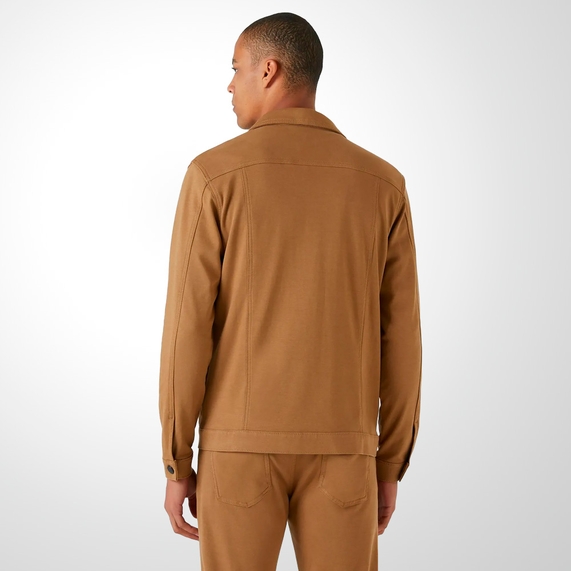 JAQUETA MASCULINA MOLETOM 247 CARAMELO OFICINA