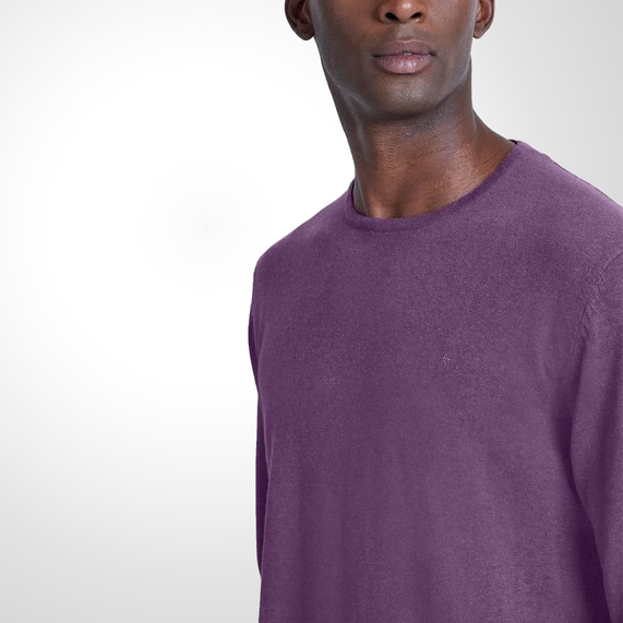 TRICOT ARAMIS MASCULINO GOLA CARECA LILAS