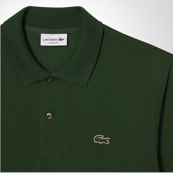 POLO MASCULINA MANGA LONGA VERDE LACOSTE