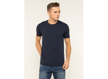 CAMISETA SLIM FIT DE ALGODÃO PIMA MARINHO ARMANI EXCHANGE