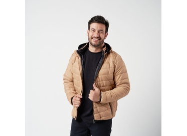 JAQUETA MASCULINA MATELASSÊ MARROM PADRÃO