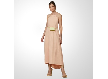 VESTIDO ALGODÃO MAQUINETADO PONTAS ROSA ANIMALE