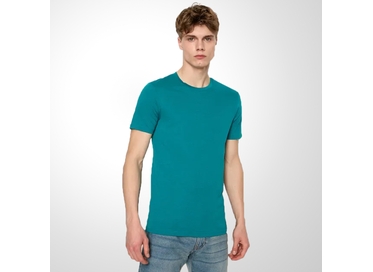 CAMISETA SLIM FIT DE ALGODÃO PIMA VERDE CLARO ARMANI EXCHANGE