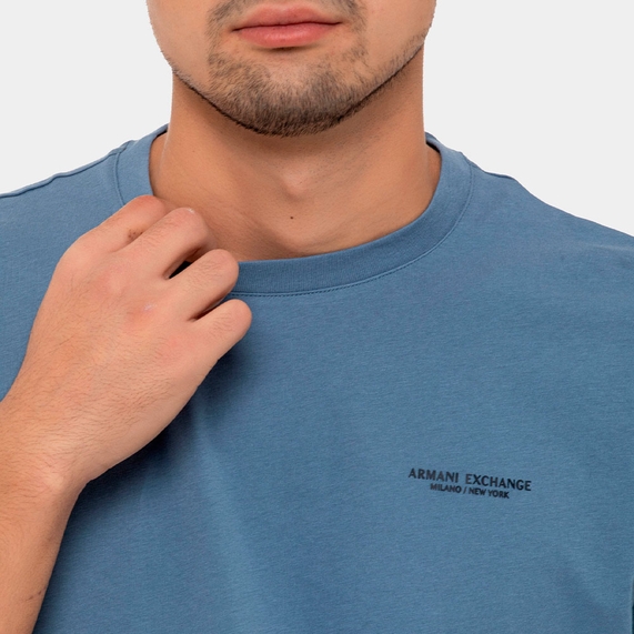 CAMISETA ARMANI EXCHANGE MASCULINA MILANO NEW YORK AZUL