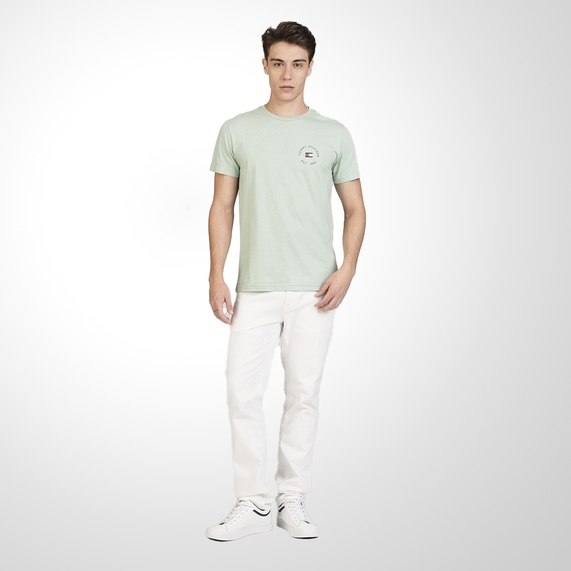 CAMISETA TOMMY HILFIGER MASCULINA ESTAMPADA LOGO CIRCULAR VERDE