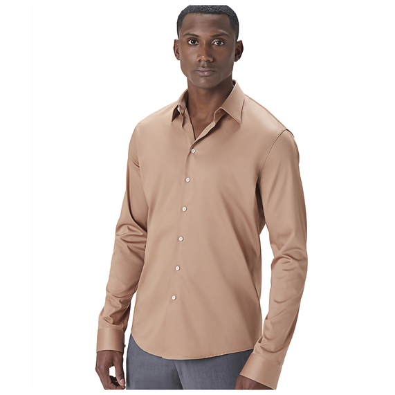 CAMISA SOCIAL MASCULINA SLIM MANGA LONGA AZUL TIJOLO RICARDO ALMEIDA