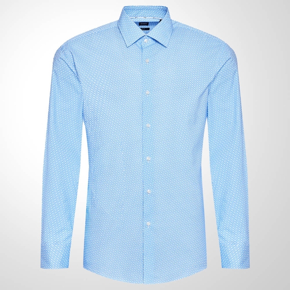 CAMISA MASCULINA HANK KENT AZUL BOSS