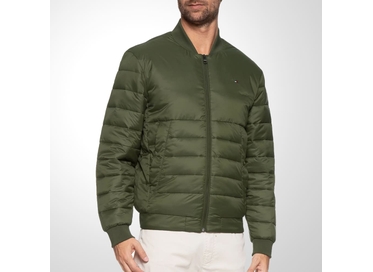 JAQUETA MASCULINA BOMBER PACKABLE RECYCLED VERDE TOMMY HILFIGER