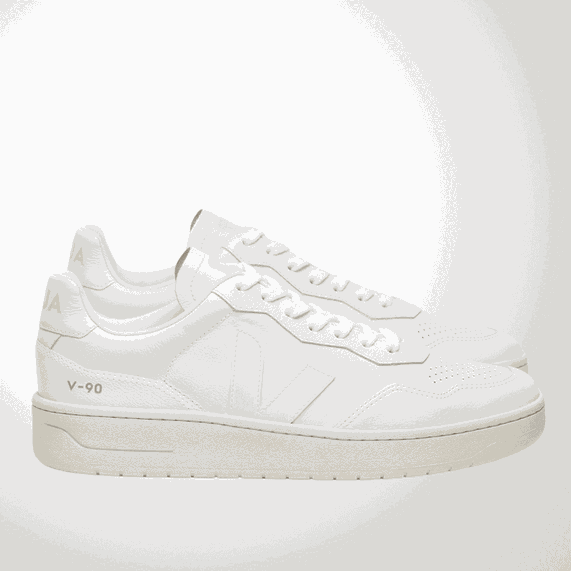 TÊNIS VEJA MASCULINO V-90 LEATHER WHITE