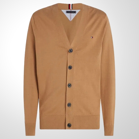 CARDIGAN MASCULINO MOULINE COM BOTÕES CAQUI TOMMY HILFIGER