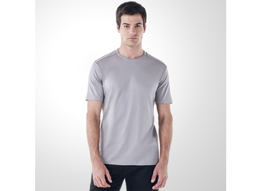 CAMISETA MASCULINA RICARDO ALMEIDA PIMA RECORTE OMBRO CINZA